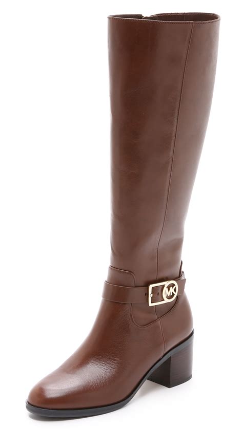 michael kors brown boots|michael kors low heel boots.